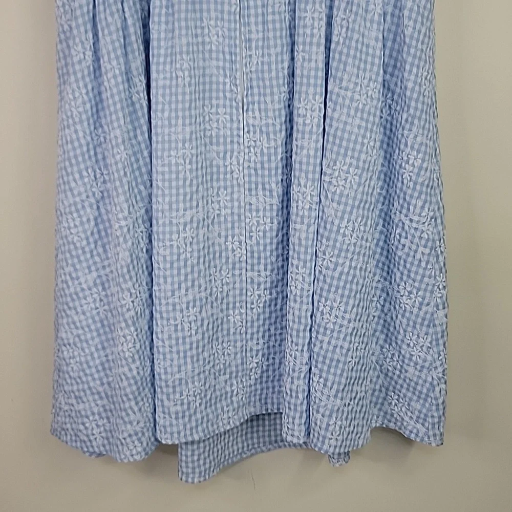ORIGINALITY BABY BLUE GINGHAM BABYDOLL DRESS